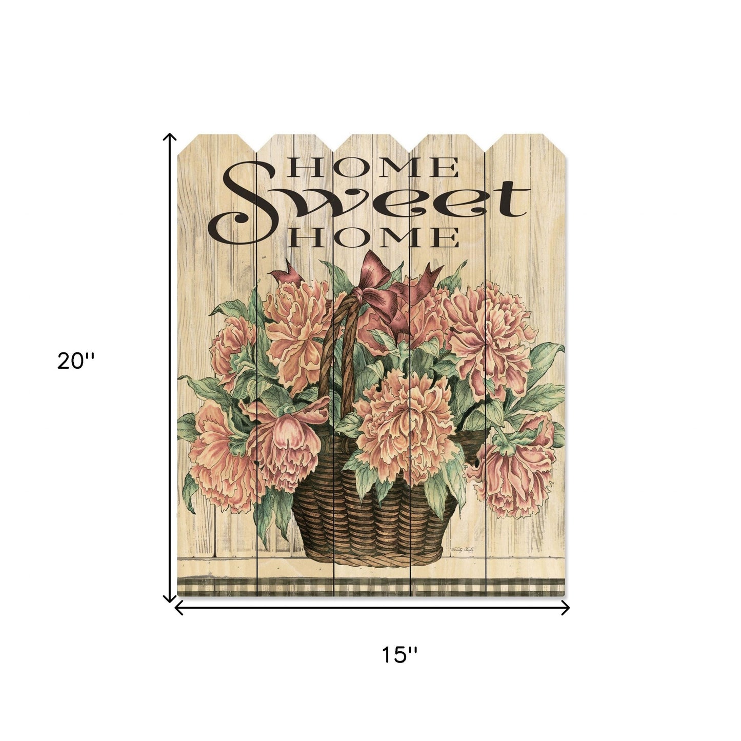 Home Sweet Home Peonies Unframed Print Wall Art-4