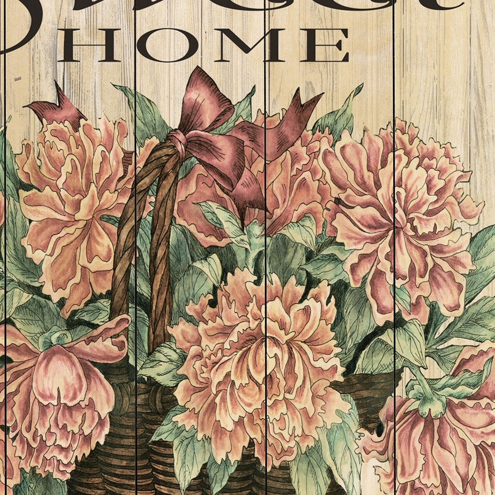 Home Sweet Home Peonies Unframed Print Wall Art-2