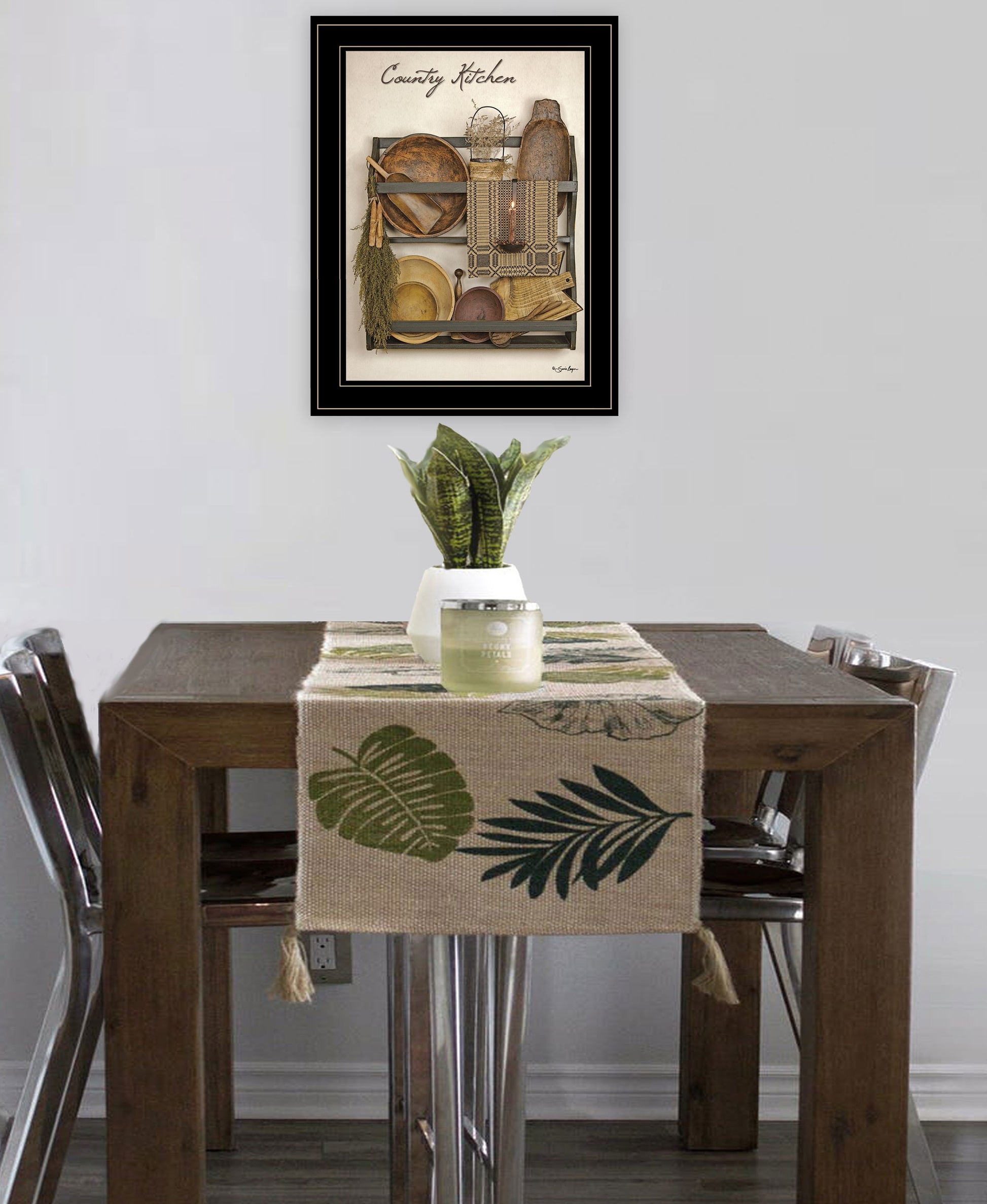 Country Kitchen 13 Black Framed Print Kitchen Wall Art-3