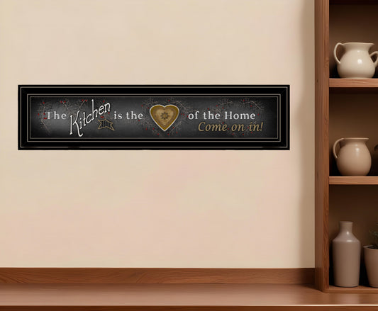 Chalkboard Kitchen 2 Black Framed Print Kitchen Wall Art-0